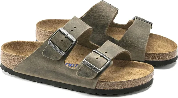 Birkenstock Arizona Yumuşak Taban Deri Haki